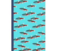 Neon Tetra Notebook: Vibrant Neon Tropical Fish Notebook with 100 Ruled Pages