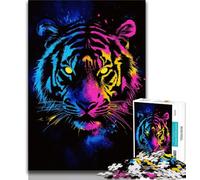 Neon Tiger 1000 Piece Jigsaw Puzzles for Adults Gifts,Family Game Stress Reliever Difficult Challenge Great Gifts And Toys (50x75cm)