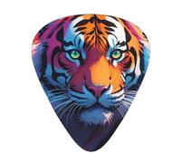 Neon Tiger Stripes Wzywhj Prints Abs Guitar Picks 12 Piece, Easy Grip Uke Picks For Your Bass, Ukulele, Acoustic Or Electric Guitar