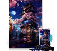 Neon Tokyo Sakura Store 1000 Pieces Jigsaws Adults Puzzles Gifts Improve Memory Quiet Calm Sharp Edge Artistic Gift (38x52cm)