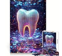 Neon Tooth Grid Jigsaw Puzzle for Teenagers 1000 Pieces Solid Logic Toy Relaxing Fun Precision Cut Heartfelt Gift (38x26cm)