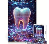 Neon Tooth Grid Jigsaw Puzzles 1000 Pieces for Adults Strong Logic Toy Stress Free Clear Edge Thoughtful Gift (50x75cm)