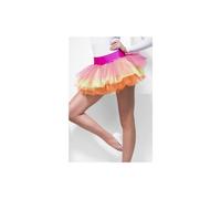 Smiffys Tutu Underskirt, Multi-Coloured Neon, Layered, 1980's Fancy Dress, Adult Dress Up Accessories