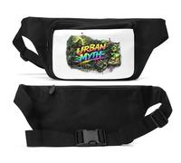 Neon Urban Legends and Creatures Unisex Waist Bag Black