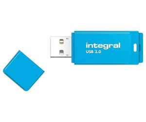 Neon USB 3.0 Flash Drive, 128GB Blue - INFD128GBNEONB3.0