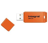 Neon USB 3.0 Flash Drive, 128GB Orange - INFD128GBNEONOR3.0