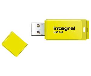 Neon USB 3.0 Flash Drive, 16GB Yellow - INFD16GBNEONYL3.0