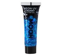 Neon UV Face & Body Chunky Glitter Gel - 12ml - Blue