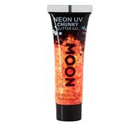 Neon UV Face & Body Chunky Glitter Gel - 12ml - Orange