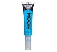 Neon UV Face & Body Paint with Brush Applicator by Moon Glow - 15ml - Intense Blue