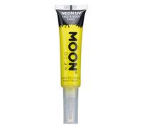 Neon UV Face & Body Paint with Brush Applicator by Moon Glow - 15ml - Intense Yellow