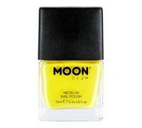 Neon UV Nail Polish by Moon Glow - Intense Yellow - Bright Neon Nail Varnish - Glows under UV - 10ml