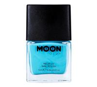 Neon UV Nail Polish by Moon Glow - Pastel Blue - Bright Neon Nail Varnish - Glows under UV - 10ml