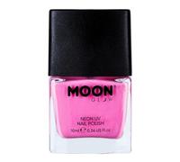 Neon UV Nail Polish by Moon Glow - Pastel Pink - Bright Neon Nail Varnish - Glows under UV - 10ml