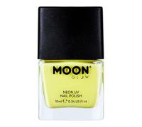 Neon UV Nail Polish by Moon Glow - Pastel Yellow - Bright Neon Nail Varnish - Glows under UV - 10ml