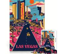 Neon Vegas Strip Jigsaw Puzzles for Teenagers 1000 Pieces Brain Workout Toy Home Activity Art Assembly (38x52cm)