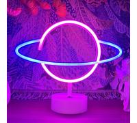 Neon Wall Lights, Neon LED Signs, LED Ne-on Light, Powered by Battery/USB, Bedroom LE-D Night Light with Base for Classroom, Bedroom, Boys and Girls Room, Gaming Room Decor
