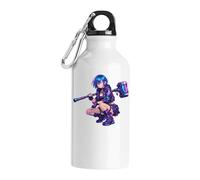 Neon Warrior with Powerful Hammer Tourist Water Bottle White