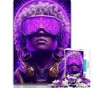 Neon Warriors Adult Jigsaw Puzzles 1000,Help The Brain Exercise Addictive Toys to Cultivate Patience Suitable for Couples 50x75cm