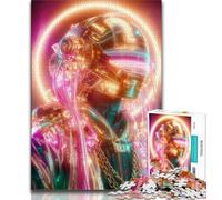 Neon Warriors Jigsaw Puzzles for Adults 1000,Staycation Kill Time Every Piece Is Unique - Challenging Family Fun Game (38x26cm)