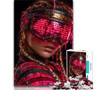 Neon Warriors Puzzles 1000 Pieces for Teenagers,Help The Brain Exercise Addictive Toys to Cultivate Patience Unique Challenge Game (38x26cm)