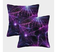 Neon Web Design-vibrant Digital Art Pillow Covers 2 Pack Cozy Pillowcases Available All Seasons Cushion Covers with Invisible Zipper Decor for Sofa Living Room Bed Home 45x45cm
