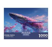 Neon Whale Jigsaw Puzzle 1000-Piece for Adults & Kids, Challenging Home Decoration Gift 38x26cm/1000pcs