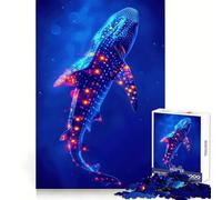 Neon Whale Shark 1000 Piece Jigsaw Puzzles for Adults Jigsaw Brain Workout Toy Bonding Time Art Assembly Stylish Gift (38x52cm)