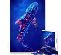 Neon Whale Shark for Adults 1000 Piece Jigsaw Puzzle Think Smart Toy Leisure Time Accurate Cut Art Collectible (50x75cm)