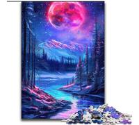Neon Winter Nature Jigsaw Puzzles for Adults Teenagers Jigsaws Puzzle, Challenging Game Toys Wall Decoration Unique Birthday And Xmas Gifts (50x75cm)