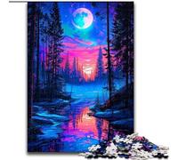 Neon Winter Nature Jigsaw Puzzles for Adults Teenagers Jigsaws Puzzle, Family Entertainment Toys Is Ideal As A Gift for The Whole Family (26x38cm)