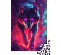 Neon Wolf Aura, Jigsaw for Adults, 1000 Pieces, 52x38cm/1000pcs