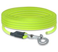 Neon Yellow 15m Round Drag Training Leash - Very Sturdy, Dirt & Water Repellent