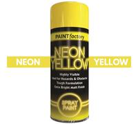 Neon Yellow High Visibility Extra Bright Matt Finish 200Ml Multi Surface Protective Base Coating Wood Metal Plastic 5389