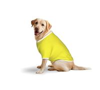 Neon Yellow Print Breathable Dog Tshirt for Medium Large Breed