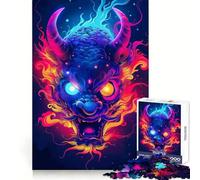 Neon Yokai Oni Jigsaw Puzzles for Adults 1000 Pieces Reason Skill Toy Tension Relief Exact Cut Cherished Gift (38x26cm)