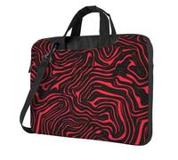 Neon Zebra Texture Red-Orange Stripes Laptop Bag Laptop Case 15.6 Inch Computer Bags Padded Sleeve Cover For Women Men
