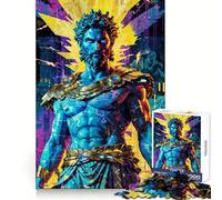 Neon Zeus︰ Electric Reign Puzzles for Teenagers 1000 Pieces Brain Workout Toy Cozy Relax Image Assembly Warm Surprise (50x75cm)