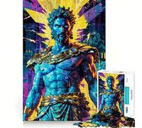 Neon Zeus︰ Electric Reign Puzzles for Teenagers 1000 Pieces Brain Workout Toy Cozy Relax Image Assembly Warm Surprise (50x75cm)