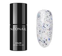 Neonail 9238-7 UV Nail Polish 7.3 ml Silver Confetti Blue