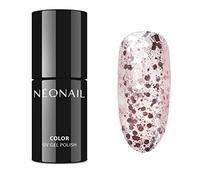 NÉONAIL Pink Rose Confetti Nail Polish 7.2 ml, Glitter Gel, UV Varnish, Shellac, Rose Gold