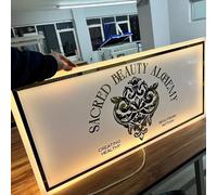 Neonapm Custom Backlit Sign, Acrylic Personalized Illuminated Logo Signs for Business, Storefront Design, Office Decor, Nail Salons, Beauty Studios, Rectangular Shape (14" to 60" Available)