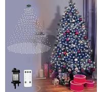 Neonawall Christmas Tree Lights 2m 400 LED String Plug in Fairy Lights Mains Powered Xmas Decorations 16 Strands 8 Modes Remote Waterproof for Indoor Outdoor Decoration