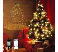 Neonawall Christmas Tree Lights 2m 400LED String Lights Plug in Fairy Lights Waterproof with 16 Strands 8 Modes Remote for Indoor Outdoor Decoration