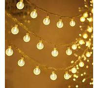 Neonawall Globe Fairy Lights Plug-in 60 LED String Mains Powered Waterproof Indoor Outdoor Hanging Decorative for Bedroom Patio Garden Party Wedding Christmas