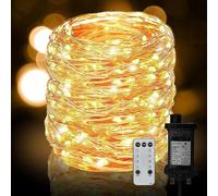 Neonawall Plug in Fairy String Lights, 30M 300 LED Copper Wire Lights Mains Powered 8 Mode with Remote Timer Micro Firefly Lights for Bedroom Garden Wedding Party Christmas Decoration (Warm White)