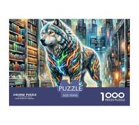 NeonBattleWolf 1000 Piece Puzzles Magic Fantasy for Adults Fun Activities Memory Games Gift Idea70x50cm/1000pcs
