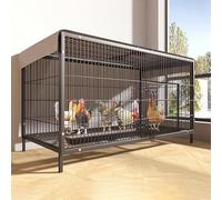 NEONMAN Hamster House Chicken Runs Poultry Pen with Canopy, Waterproof and Sunshade Large Space Easy to Clean Strong Load-bearing Capacity, Suitable for All Kinds of Poultry(81x60x65cm)