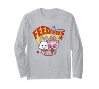 Neopets Feed Us Cute Retro Y2K Virtual Pets Long Sleeve T-Shirt