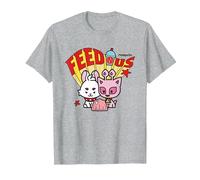 Neopets Feed Us Cute Retro Y2K Virtual Pets T-Shirt, Men, Heather Grey, 4X-Large